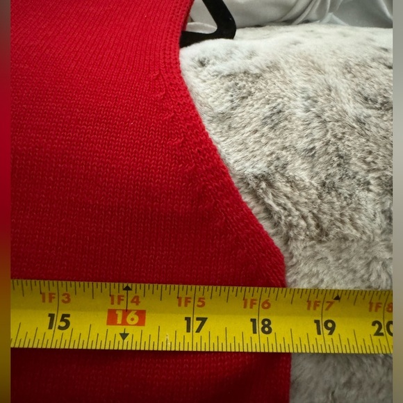 Crystal-Kobe Red Knit Sleeveless Sweater TopAmerican Flag XL Preppy Americana - Picture 7 of 9